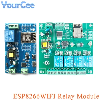 ESP8266 1/4 de Maneira Canal da C.A. 90-250V/DC 7-30V sem Fio wi-Fi Módulo de Relé de controlo electrónico de VELOCIDADE-12F wi-Fi Programável Módulo de Desenvolvimento para a IOT