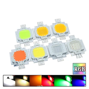 LED COB Chip 10W 220V Inteligente IC Lâmpada LED Bulbo Lâmpada da Luz de Inundação do Spotlight Diy Iluminação branco Branco Morno/Vermelho/Verde/Amarelo/Azul