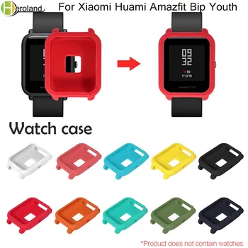 Case Capa Colorida TPU Macio Proteção de Silicone para Xiaomi Amazfit Bip POUCO o RITMO Lite Juventude Assistir Proteger a Concha Protetora