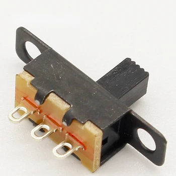 Quente 20pcs 5V 0.3 UM Tamanho Mini Preto SPDT Deslize o Interruptor para o Pequeno DIY de Energia