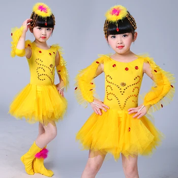 Nova desempenho roupas filhotes também loucas fantasias femininas para crianças fofas saia de dança de desempenho do vestuário