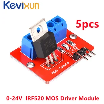 5pcs/ 0-24V Superior Mosfet Botão IRF520 MOS Módulo de Driver Para o Arduino MCU BRAÇO Raspberry pi