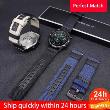 20mm 22mm Faixa de Relógio pulseira de Tecido de nylon Para Samsung Galaxy Watch 3 Active2 Engrenagem S3 Correias de Substituição Amazfit HUAWEI Assistir GT2