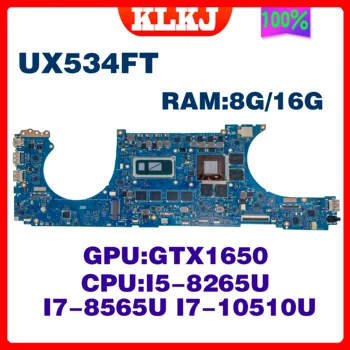 UX534FT placa-mãe Para ASUS Zenbook 15 BX534FT BX533FTC UX534FTC RX534FTC Laptop placa-Mãe I5 I7 8 10 GTX1650 8GB 16GB de memória RAM