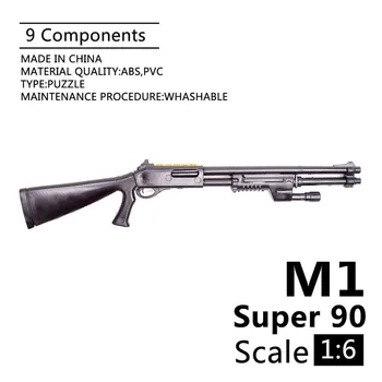 1:6 Benelli M1 SUPER 90 Espingarda 1/6 Soldado Arma Montagem de Arma de Modelo Para 12