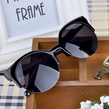 A Marca de moda de Designer de Olho de Gato Mulheres de Óculos de sol Oversized Óculos de Sol de olhos de Gato Vintage Feminina de Óculos Óculos