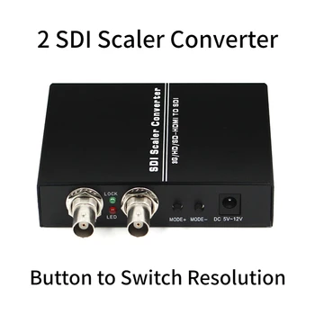 HDMI para SDI Scaler Conversor de Ajustar a resolução Full HD 1080P50/60 hz 3G/SD/HD HDMI para SDI Dual Áudio do Adaptador de Vídeo para Câmera de TV