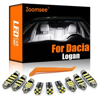 Zoomsee Interior de Luz LED Kit Para Dacia Logan I II 1 2 MK1 MK2 2004-2016 2017 2018 2019 2020 2021 Canbus Lâmpada de Carro Interior Dome