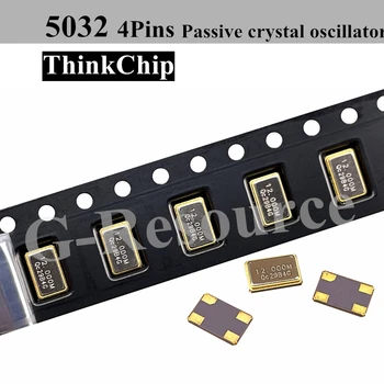 (50pcs) 5032 4Pin Passivo Oscilador de Cristal de SMD Série de Kits de 5.0*3.2 mm 8/10/11.0592/12/13.56/18.432/20/24/16/32 MHz