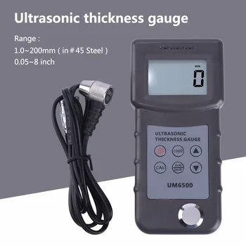 UM6500 Ultra-som Digital Portátil Medidor de Espessura de Metal Medidor Medidor de Espessura de 1.0-245mm,0.05-8inch (em Aço) 0.1 mm