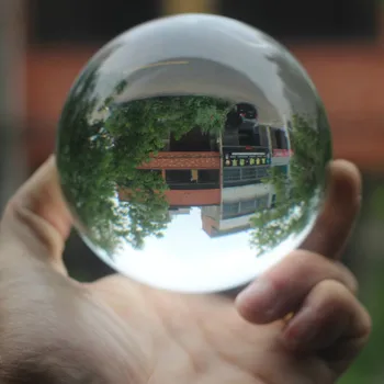 Fotografia de Vidro Bola de Cristal 80/100/110mm Esfera de Fotografia de tirar a Foto Adereços Lente Redonda Artificial de Bola Decoração Presente