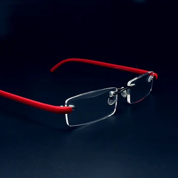 Mulheres Leitores Óculos de grau sem moldura, Óculos de lente de aumento para os Homens Praça Rosto Redondo Desgaste +1 1.5 2.0 2.5 3.0 3.5