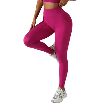 Cintura alta Calças de Yoga Hip Elevador Apertado sem Emenda das Mulheres do Esporte Leggings de Roupas de Fitness Mulher Elástica de Alta Calça meia-Calça