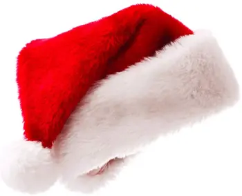 Chapéu de natal Chapéu de Papai noel de Natal Férias Chapéu para Adultos Unisex Veludo Conforto Chapéus de Natal Extra Engrossar Clássico Pele para o Chris