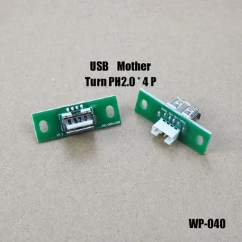 1pc USB de Base Fixa, Com Furo Android USB Fêmea Cabeça de Dados de Carga do Cabo de Interface Vertical Cabo de Extensão USB Placa de Teste WP040