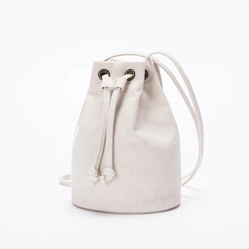 Saco de lona feminino novo balde bolsa feminina de ombro Messenger coreano Harajuku mini bag