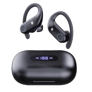 TWS Bluetooth 5.0 Fone de ouvido sem Fio Headphone Com Microfone 9D Estéreo de Jogos de Esporte Impermeável Fones de ouvido Fones de ouvido Led do Carregador Caixa