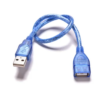 Para Mouse/Teclado/Câmara de 23cm Azul USB 2.0 Extensão Macho Ao Conector Fêmea do Cabo
