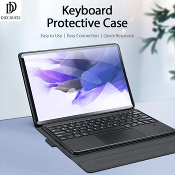 Resposta rápida Wireless Keyboard Case Para Samsung Tab S8 Ultra S8 S7 Mais S7 FE S6 Lite A8/A7 Teclado estojo de Couro de Proteção