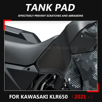 Para a Kawasaki KLR 650 KLR650 2021 2022 Moto do Lado do Tanque de Combustível Almofada Protetor de Adesivos Decalque de Gás Joelho de Aderência a Tração Pad Tankpad