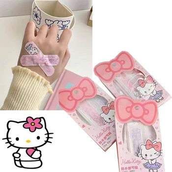 Kawaii Hello Kitty Impermeável Adultos Band-Aid Kuromi Rilakkuma Crianças Dos Desenhos Animados Menino Menina Adesivo Desinfecção Respirável Curativo
