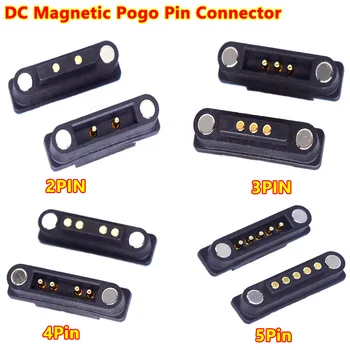 2A Magnético Pogopin 2 pinos 3 4 5 Posições de 2,54 MM Masculino Feminino Tira de Contato do Conector conector à prova d'água Mola Pogo pin