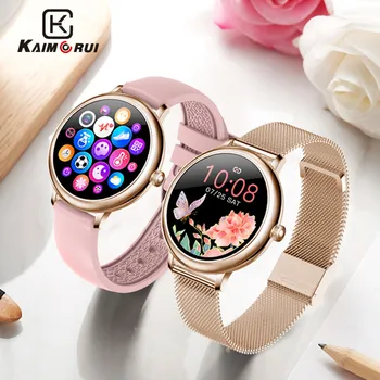 2022 Elegante Smart Watch mulheres com Ecrã Táctil Senhora Menina Smartwatch Relógio monitor de frequência Cardíaca controle de Atividade para Android iOS