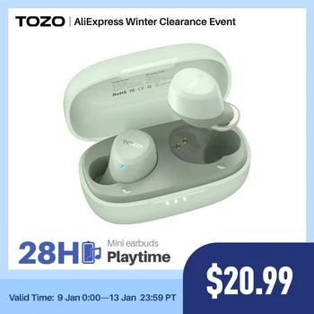 TOZO A1 Bluetooth 5.3 Fones de ouvido ,Fones de ouvido sem Fio Mini , da Em-orelha Fones de ouvido , Microfone Embutido, Imersiva de Som Para Iphone 14