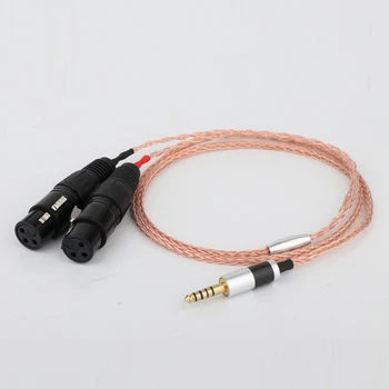 8Cores 4,4 mm Plug Dupla 3 pinos XLR Fêmea/Macho Conector de Cabo Adaptador de Áudio