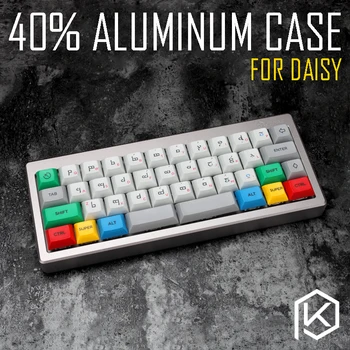 De Alumínio anodizado caso de daisy 40% de teclado personalizados painéis de acrílico, acrílico difusor pode suportar daisy Rotary cinta torcedor