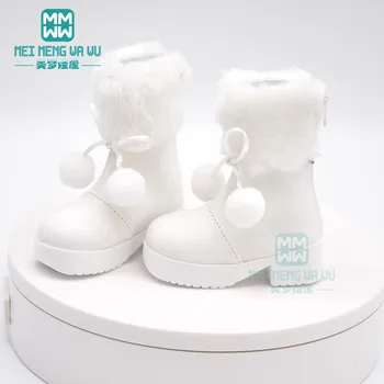BJD acessórios da boneca sapatos se encaixa 1/3 BJD SD10 SD13 boneca de moda de Altura botas de neve, preto, branco