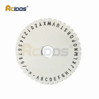 RCIDOS Personagem roda de placa para IL-Manual 360 placa de identificação da máquina da marcação,2/2.5/3/4/5/6mm Sólido/Pontilhada de estilo disponíveis,1pcs preço