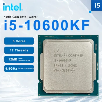 Intel Novo Core i5-10600KF I5 10600KF 4.1 GHz Six-Core de Doze Segmento de 14NM CPU Processador de 65W LGA1200 Gamer Processador CPU Core i5