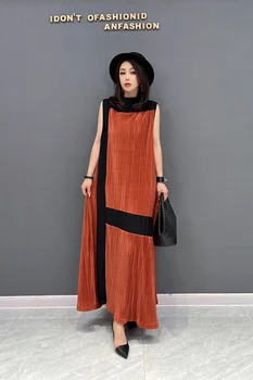 SuperAen Europa 2022 Outono Nova-coreano sem Mangas Vestido de Moda das Mulheres de Uma Linha de Vestido Longo para as Mulheres