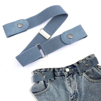 Fivela Livre De Cinto Para Jean Calças Vestidos Não Fivela De Alongamento Elástico Da Cintura Mulheres Homens Moda Casual Elástico Invisível Da Correia