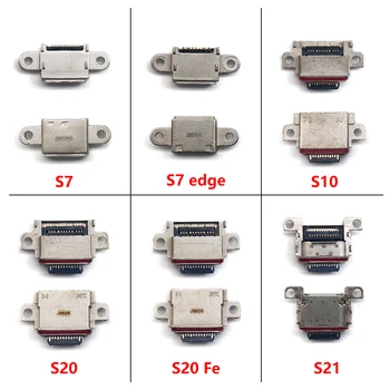 5Pcs，Original Conector Micro USB Porta de Carregamento Ficha Jack Para Samsung Galaxy S7 borda S8 S9 S20 Fe S10 Plus S10e S21 Ultra S22