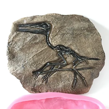 3D Dragon Resina de Moldes de Fósseis de Decoração, Arte Artesanato DIY Fondant de Chocolate de Silício de Cozimento de Molde a Decoração do Bolo Acessórios