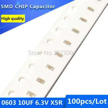 100pcs 0603 10UF 6.3 V X5R 20% SMD Chip Capacitor