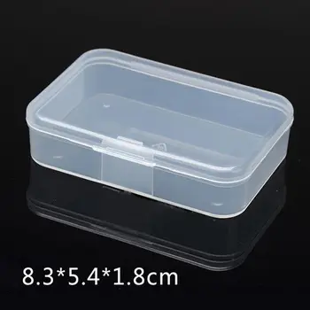 Caixas de armazenamento Retângulo de Plástico Transparente Caso de Jóias Recipiente de Embalagem Caixa de Brincos Anéis Esferas de Coleta de Pequenos Itens