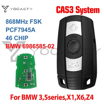 YOCASTY 3 Botões CAS3 PCF7945 Chip Inteligente de Carro Fob Chave Remoto BMW 6986585-02 Para a BMW E60 E70 E90 2003 2004 2005 2013 868MHz FSK