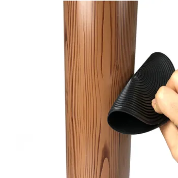 Borracha do rolo de pintura raspador 3D Imitação de Madeira Granulação Padrão de Carimbo de Parede do Cilindro pintura decorativa Textura Arte DIY Escova