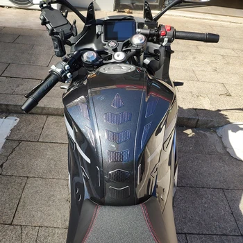 Acessórios da motocicleta Tanque de Gás Pad Adesivo Racing Straddle Moto Universal Decalques 3D Plástico Protetor