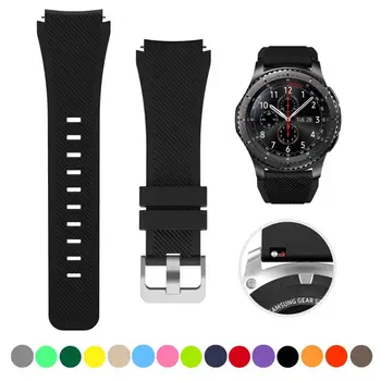 22 milímetros Banda de Silicone para Samsung Galaxy Watch 3 45mm/huawei assistir GT2 46mm/Engrenagem S3 Pulseira Bracelete Pulseira para Amazfit GTR 47mm