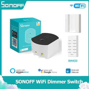 SONOFF D1 DIY Smart wi-Fi Interruptor de Luz Ofuscante Luz do Interruptor de RF 433Mhz Interruptor Controlado EWeLink APLICATIVO Funciona Com Alexa Inicial do Google