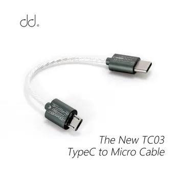 DD ddHiFi Novo Atualizado TC03 Tipo-C para Micro Cabo de Dados USB para Conectar o Seu Smartphone/Computador com Micro DAC/DAP/Amplificador