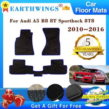 Tapete para carros da Audi A5 B8 8T Sportback 8T8 2010~2016 2011 2012 Tapetes Painel Protetor Premium Personalizado Pé Tapete Acessórios