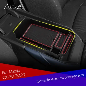 Decoração interior do carro Console apoio de braço recipiente de armazenamento de caixa de Montar acessórios de estilo Para Mazda CX-30 CX30 2020 2021 Acessórios