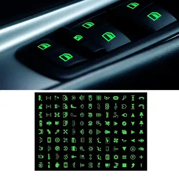 Nova Janela do Carro Luminoso Etiqueta Fluorescente Adesivo Multi-seletor de função Botão de Brilho Adesivo Modificado Fluorescente Adesivo