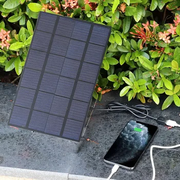 PALONE Mini Carregador Solar Painel Solar de USB 6V Porta de Saída Conveniente Banco de Potência para o Telefone de Carregamento Exterior Andar de Viagens