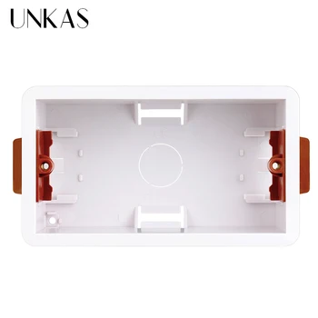 UNKAS 146 Tipo Seco Forro Caixa de Montagem Para Placa de Gesso Plasterboad Drywall 48mm 36mm Profundidade Interruptor de Parede Tomada de Parede Cassete